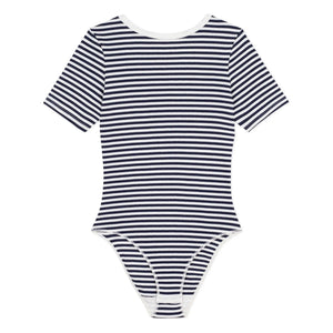 Petit Bateau - Çizgili Fitilli Organik Pamuk Badi | Lacivert