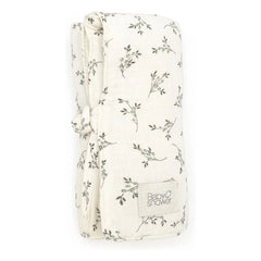 Babyshower - Knot Olive Bloom seyahat alt değiştirme matı | Ecru