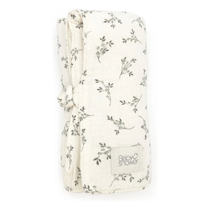 Babyshower - Knot Olive Bloom seyahat alt değiştirme matı | Ecru