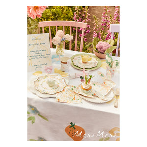 Meri Meri - Pastel Bahar Çiçekli Tabaklar - 8'li Set