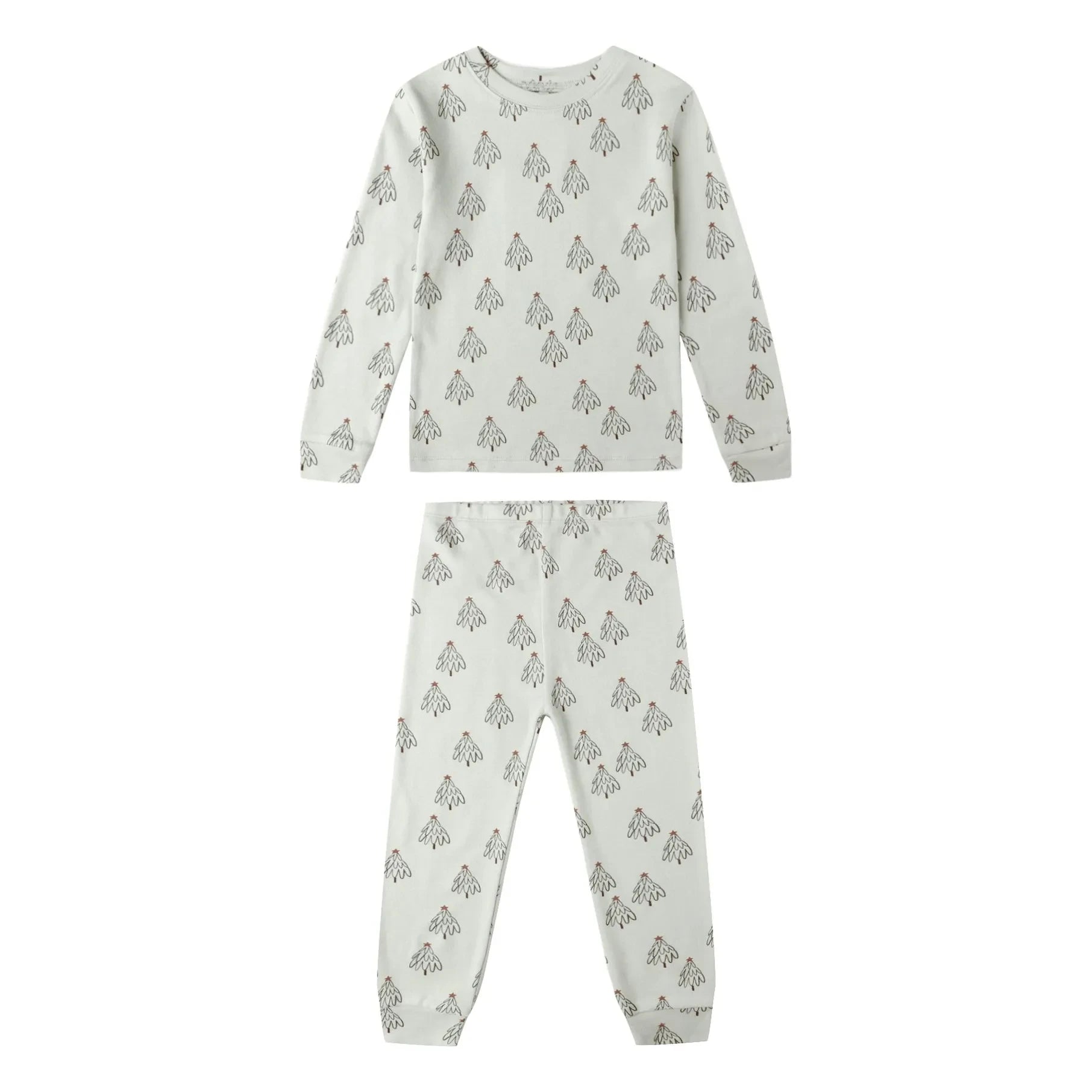 Rylee + Cru - Trees Organik Pamuk Pijama Takımı | Antep fıstığı yeşili
