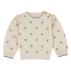 Emile et Ida - Kiraz organik pamuklu havlu sweatshirt | Krem