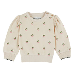 Emile et Ida - Kiraz organik pamuklu havlu sweatshirt | Krem