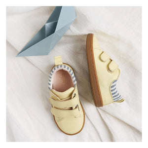 Lazare - Mahaut Çizgili Eskitme Sneakers | Soluk Sarı