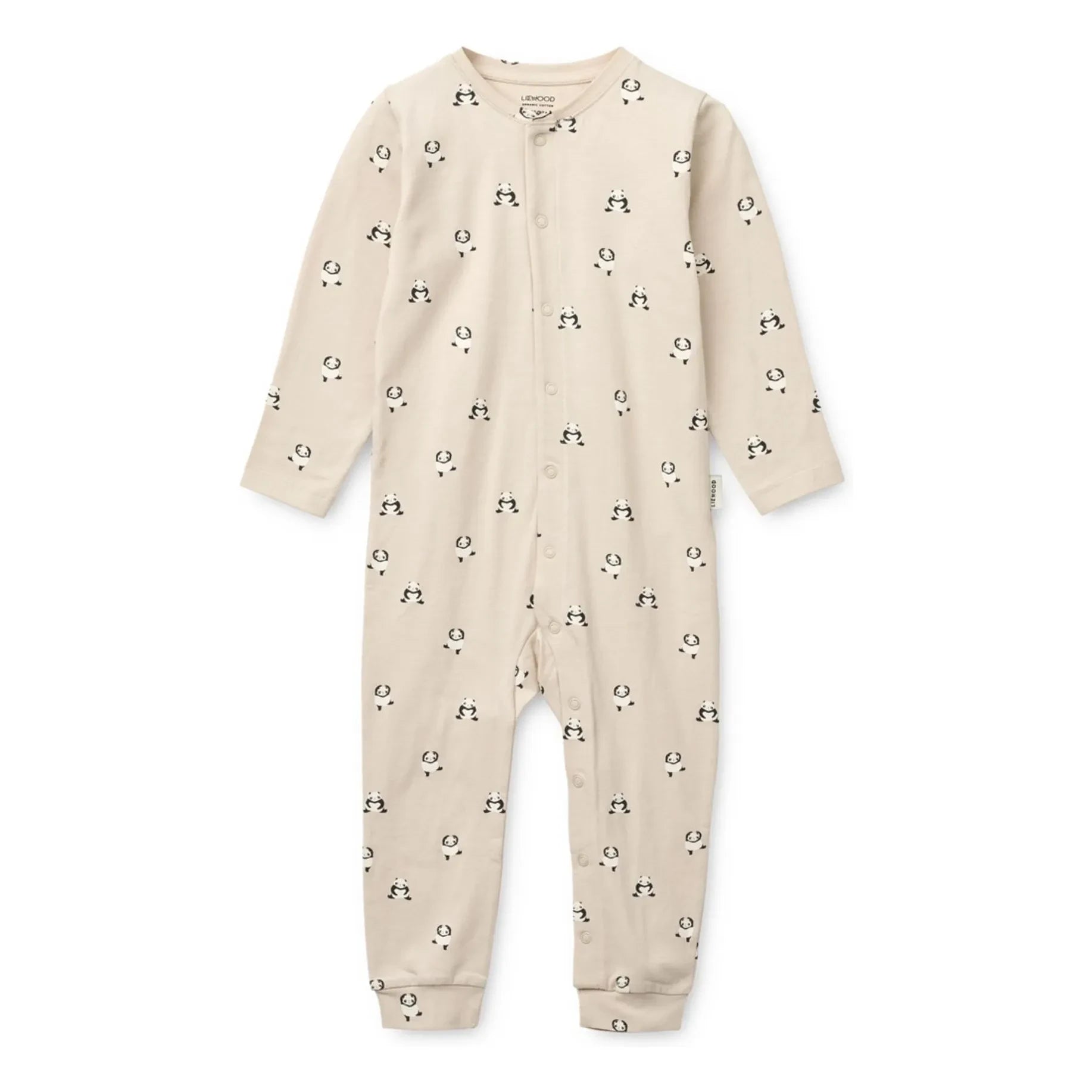 Liewood - Pijama Birk Pandalar Organik Pamuk | Bej