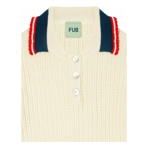 FUB - Polo Pointelle İnce Organik Pamuk Triko | Ekru