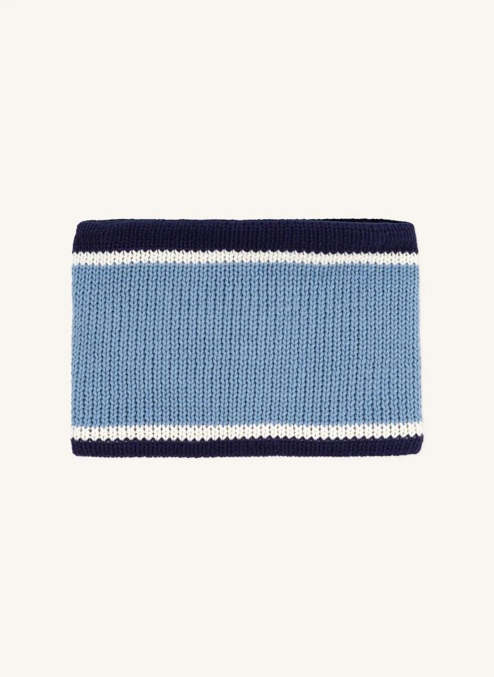 Petit Bateau - وشاح رقبة محبوك مخطط | أزرق