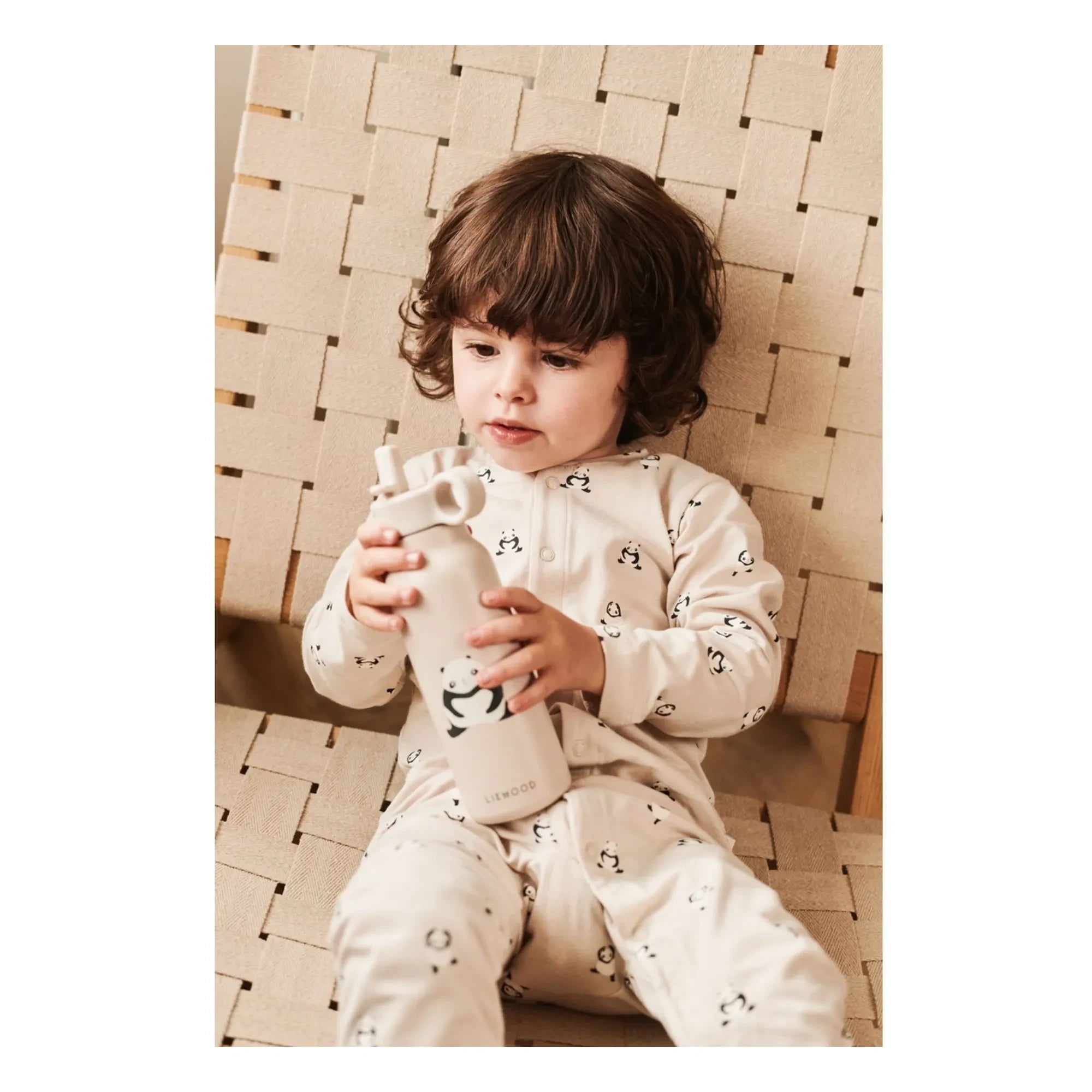 Liewood - Pijama Birk Pandalar Organik Pamuk | Bej