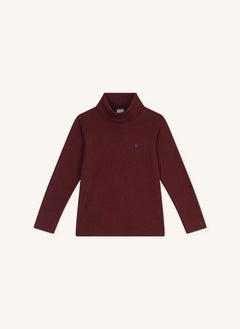 Petit Bateau - Organik pamuklu logolu balıkçı yaka | Bordo