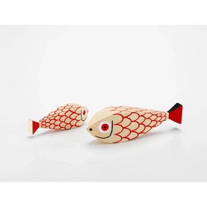 Vitra - Ahşap Bebekler Anne Balık ve Çocuk Alexander Girard, 1952 | Kırmızı