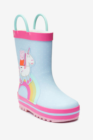 Dinossi - Peppa Pig Yumuşak Tabanlı Kız Çocuk Yağmur Çizmesi