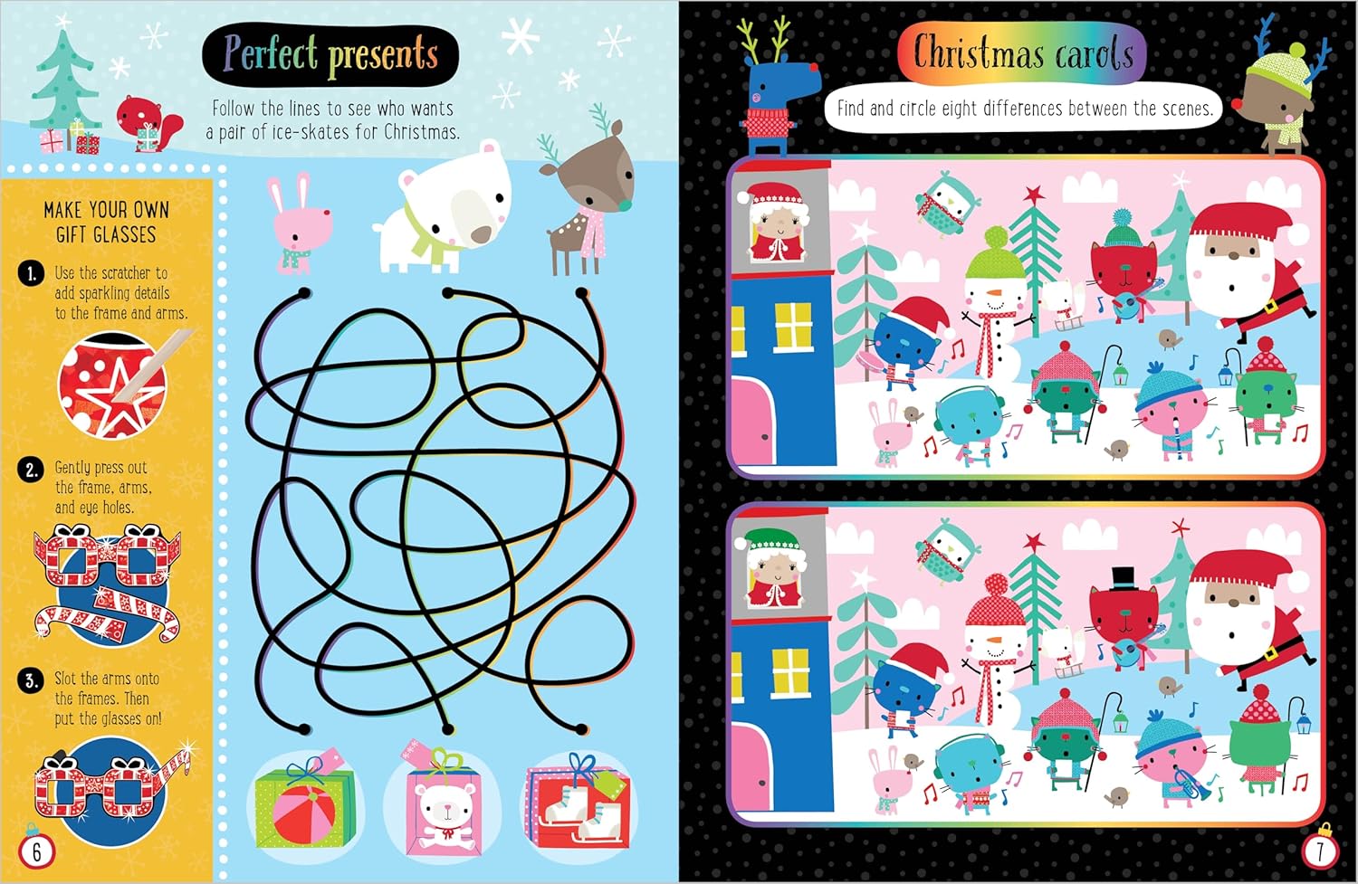 دينوسي - كتاب نشاطات عيد الميلاد الإنجليزي للخدش والتلألؤ