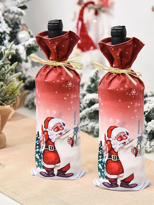 Dinossi - Yılbaşı Noel Baba Şarap Şişesi Giydirme Elbisesi