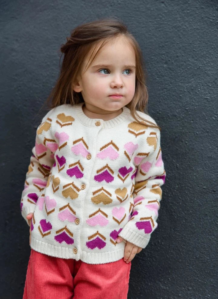 Bonton - Cardigan Maligne للأطفال | Ecru
