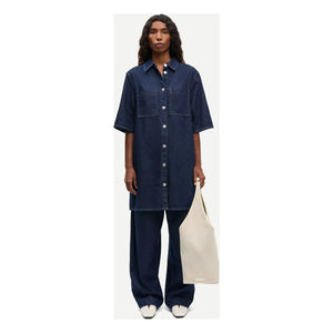 Samsoe Samsoe - Satilly organik pamuklu elbise | Denim brut