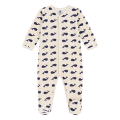 Petit Bateau - Dors Bien Velours Baleine Pijama | Gri Melanj