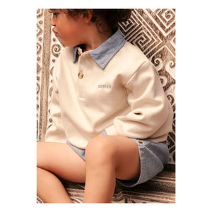 Donsje - Priem organik pamuk sweatshirt | Ekru