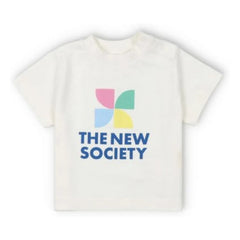 the new society - Mykonos Baby Logo Tişört | Ekru