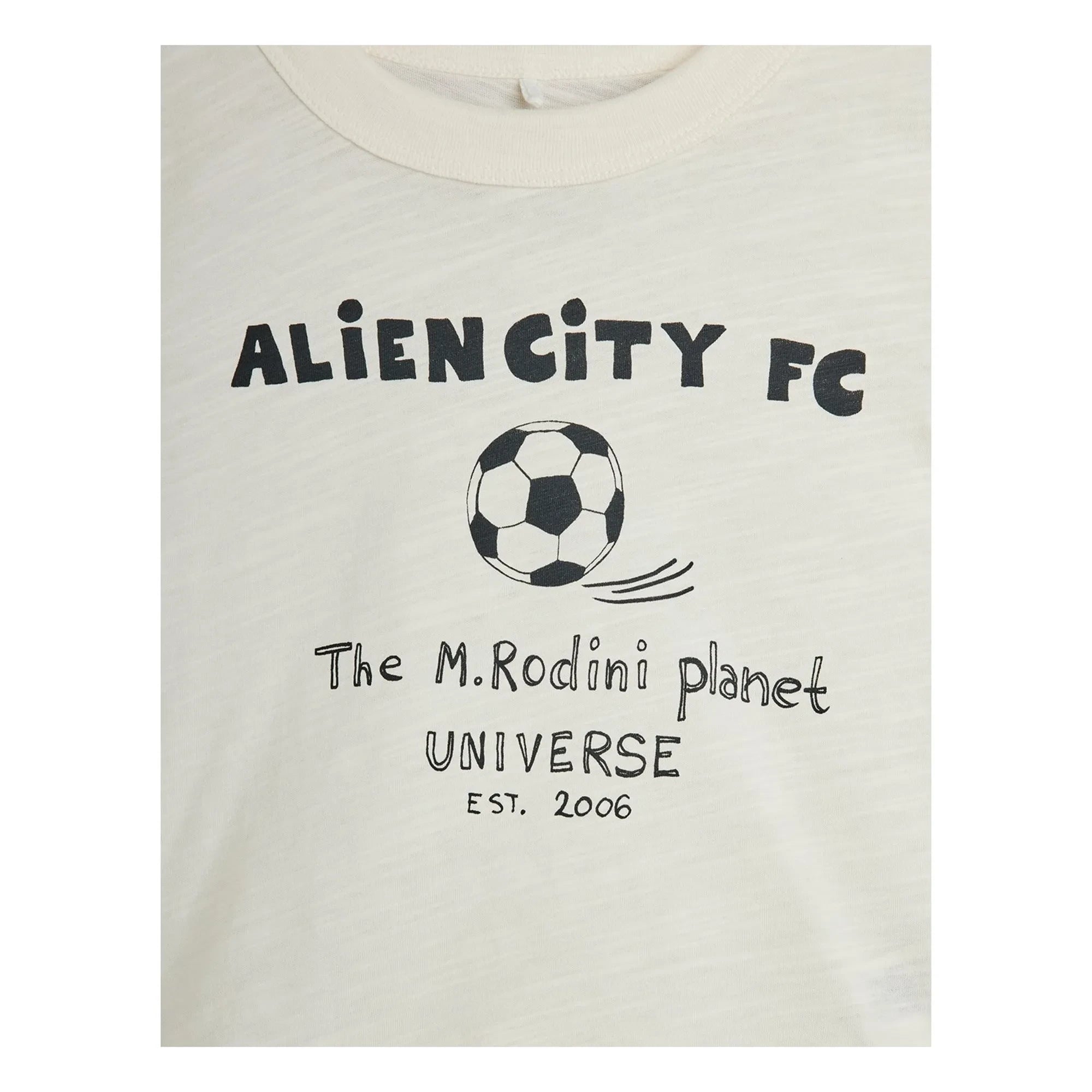 Mini Rodini - Alien City organik pamuk T-shirt | Ekru