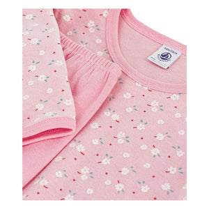 Petit Bateau - Çiçek Desenli Organik Pamuk Pijama Gömleği | Pembe