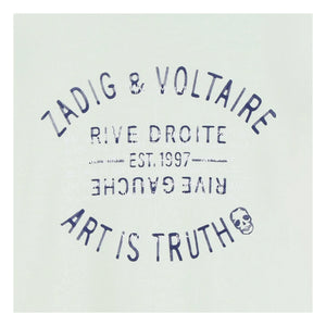 Zadig & Voltaire - Art Is Truth Soluk Logolu Tişört | Sol yeşil