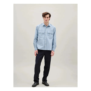 Forét - Lunar Ekose Overshirt | Açık Mavi