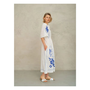 M.A.B.E. - Laney İşlemeli Elbise | Mavi