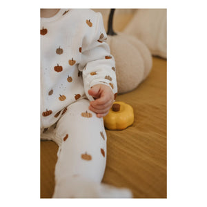 Petit Lem - Organik Pamuk Balkabağı Fitilli Dönüştürülebilir Pijama | Gri