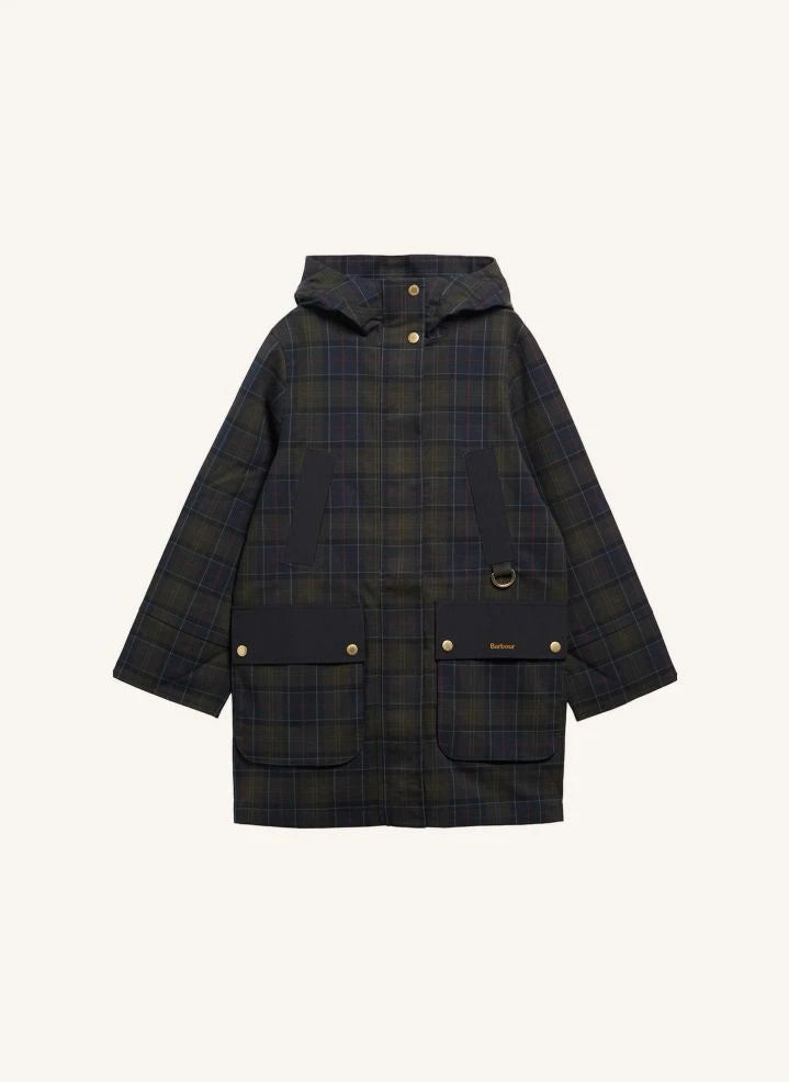 Barbour - سترة Rotsea كاروهات مقاومة للماء | أسود