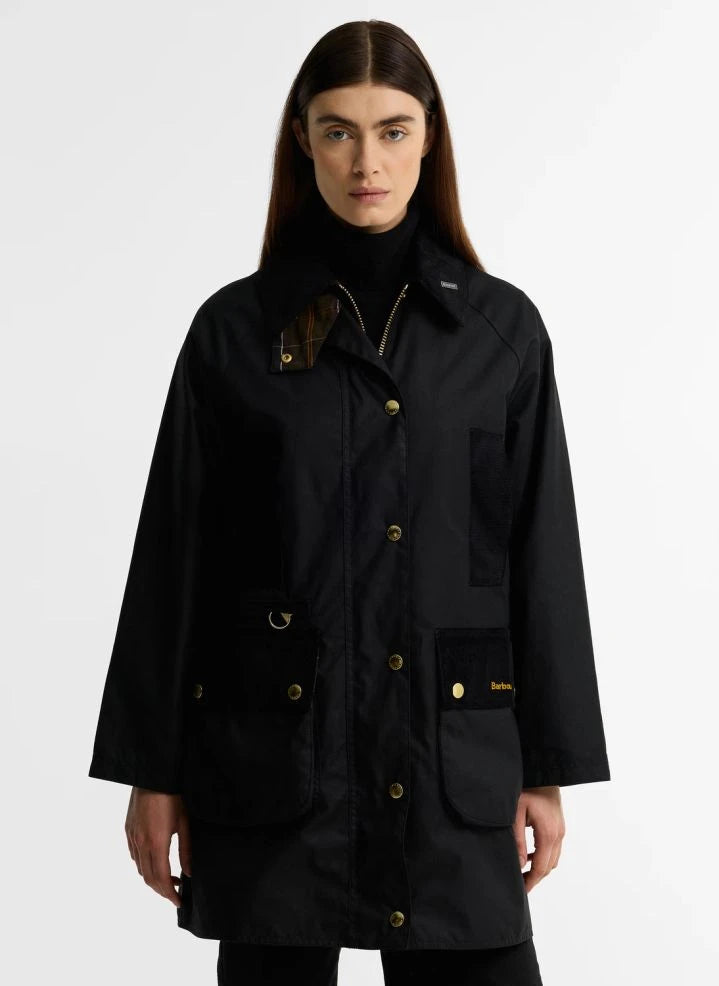 Barbour - سترة Beaufort الحديثة من القطن بتصميم أيقوني | أسود