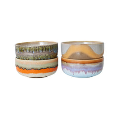 HKliving - Taş seramik kase - 4'lü set