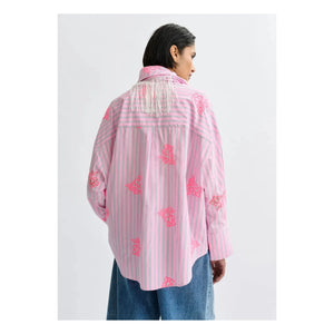 Essentiel Antwerp - Jalinki Nakışlı Gömlek | Pembe