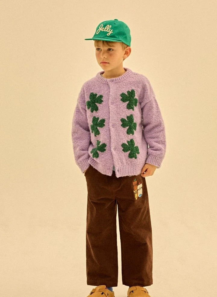 Jelly Mallow - Lucky Clover كارديغان | أرجواني