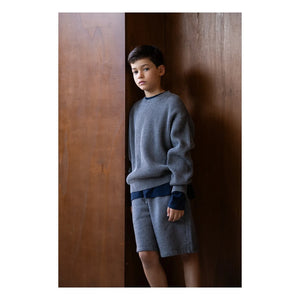 Smallable Kid - Organik Pamuk Harrington Kazak | Gri melanj