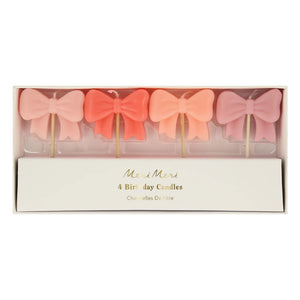 Meri Meri - Doğum Günü Mumları Düğümler - 4'lü Set | Pembe
