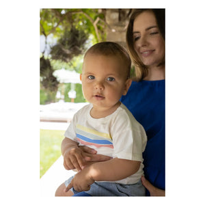 1+ in the family - Alayor Çizgili Tişört | Beyaz
