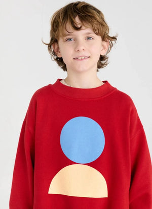 True Artist - Circles organik pamuklu sweatshirt | Kırmızı