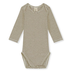 Gray Label - Çizgili body Organik pamuk | Haki kahverengi