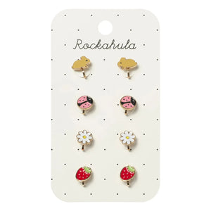 Rockahula Kids - Çıtçıtlı Küpeler Bahçe | Altın