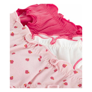 Petit Bateau - Apple Organik Pamuklu 3'lü Bloomer Külot Seti | Pembe