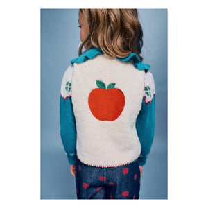 Bebe Organic - Sherpa Tarzı Kolsuz Ceket - Apples | Ecru