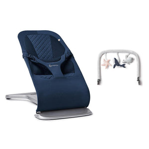 Ergobaby Evolve Baby Bouncer - Midnight Blue-Baby Bouncers-Light Grey- | Natural Baby Shower