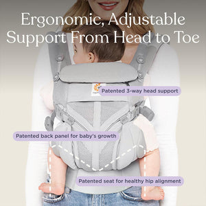 Ergobaby Omni Classic Cool Air Mesh Carrier - Onyx Black-Baby Carriers-Black- | Natural Baby Shower