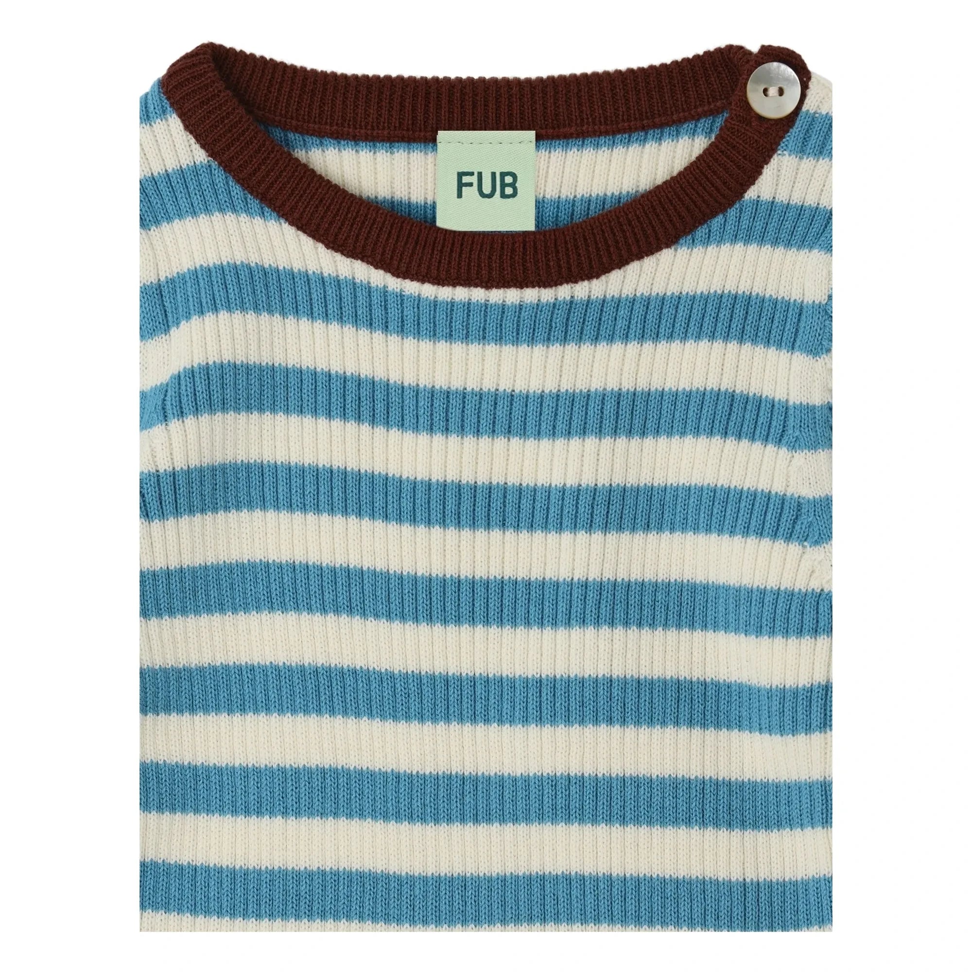 FUB - Fitilli Kazak İnce Örgü Organik Pamuk | Azure blue