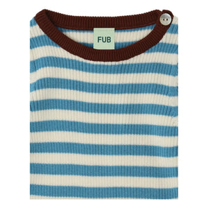 FUB - Fitilli Kazak İnce Örgü Organik Pamuk | Azure blue