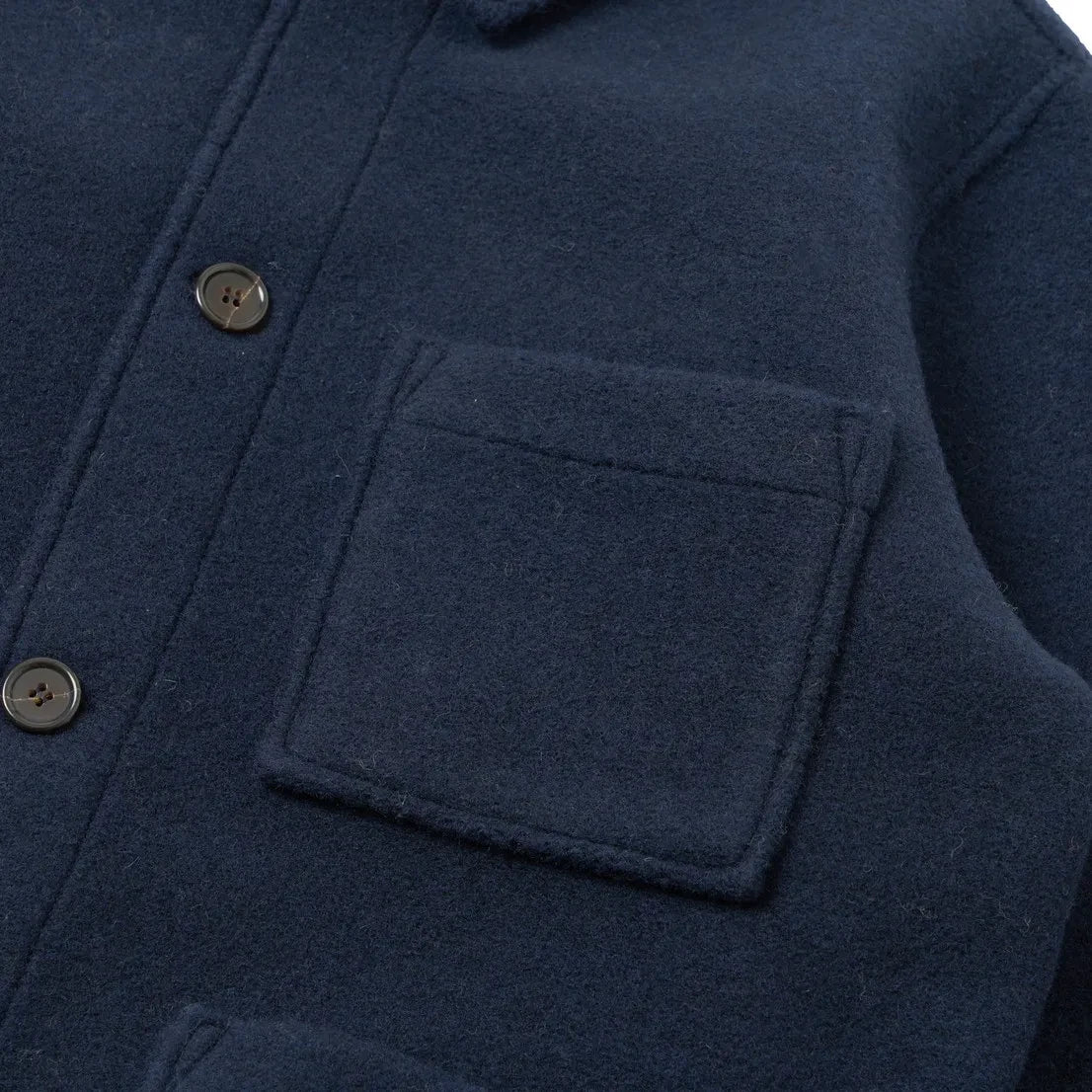 Universal Works - Tag Wool Overshirt | أزرق داكن