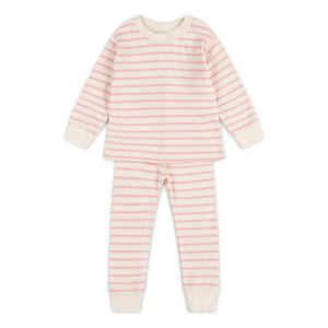 Sleepy Doe - Organik pamuklu çizgili pijama | Pembe