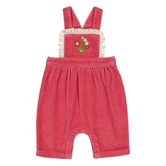 Hello Simone - Pirouette Fitilli Kadife Salopet | Pembe