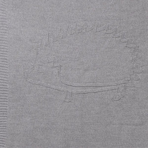 Tartine et Chocolat - Yün ve Akrilik Kirpi Desenli Ekose 75x100 cm | Açık Gri