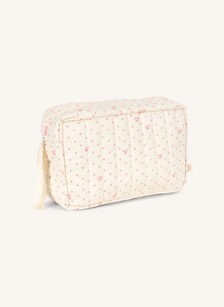 Konges Sløjd - حقيبة مستحضرات التجميل الكبيرة Cherry Dot | وردي